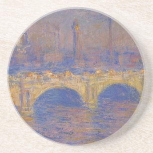 Dessous De Verre En Grès Pont de Waterloo, effet de lumière du soleil par