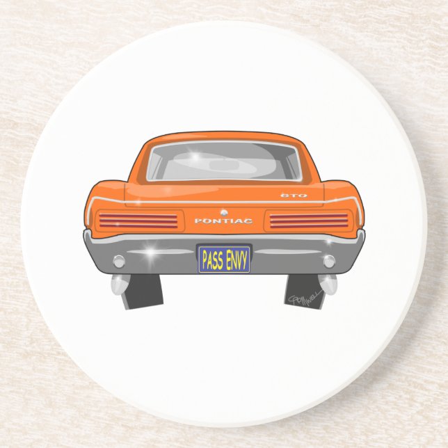 Dessous De Verre En Grès Pontiac 1966 GTO (Devant)