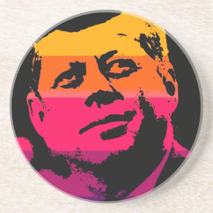 Dessous De Verre En Grès Pop Art Jack JFK John F. Kennedy