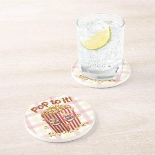 Dessous De Verre En Grès Poppin' avec Style - "Pop to it!"