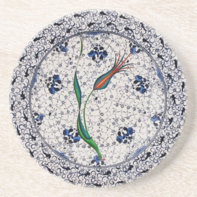 Dessous De Verre En Grès Porcelaine antique de tabouret de style (Devant)