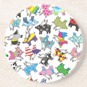 Dessous De Verre En Grès porcs de vol