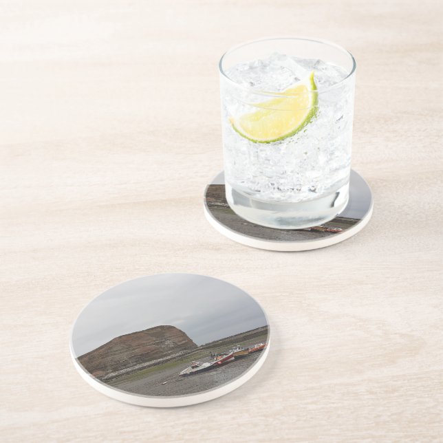 Dessous De Verre En Grès Port de Staithes. (Côté)