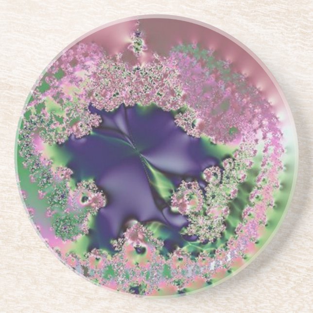 Dessous De Verre En Grès Portail rose chatoyant vers violet (Devant)