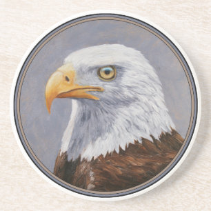 Dessous De Verre En Grès Portrait de Bald Eagle