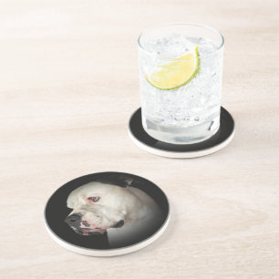 Dessous De Verre En Grès portrait de Bull Dog américain