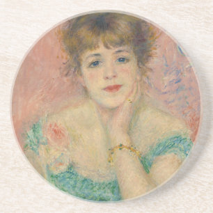 Dessous De Verre En Grès Portrait de l'actrice Jeanne Samary, Auguste Renoi
