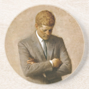 Dessous De Verre En Grès Portrait officiel de John F. Kennedy par Aaron