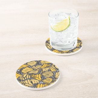 Dessous De Verre En Grès Posavaso estampado mariposa monarca