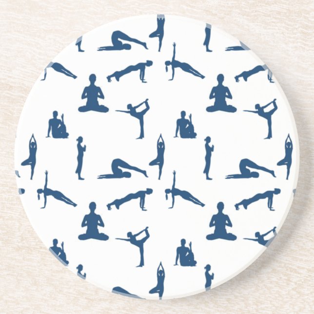 Dessous De Verre En Grès Poses de yoga (Devant)