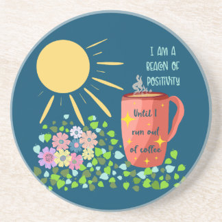 Dessous De Verre En Grès Positivité narky et citation de café