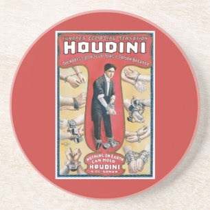 Dessous De Verre En Grès Poster du magicien Vintage Harry Houdini