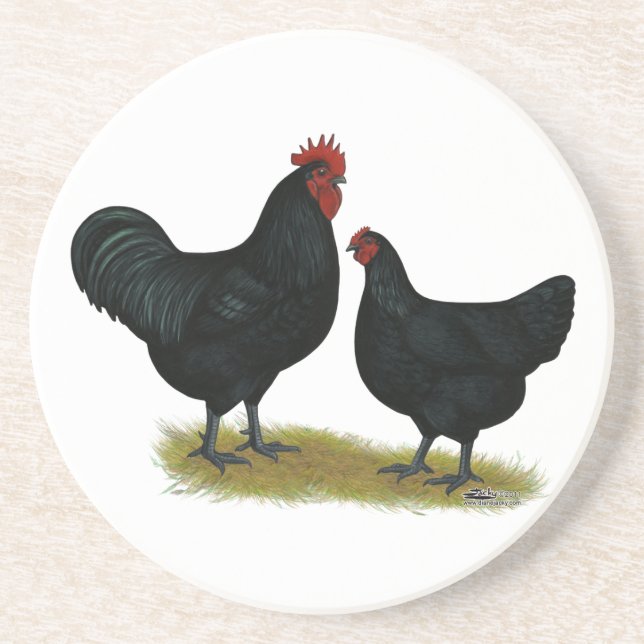 Dessous De Verre En Grès Poulets géants Jersey (Devant)