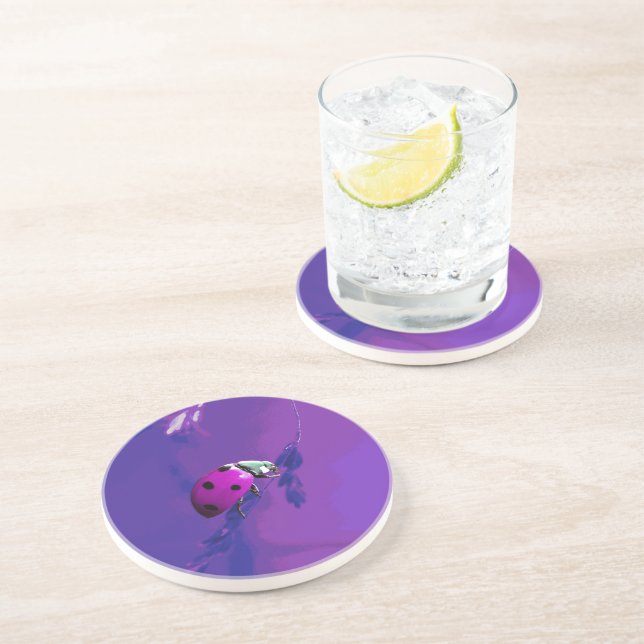 Dessous De Verre En Grès Poupée Ladybug (Côté)
