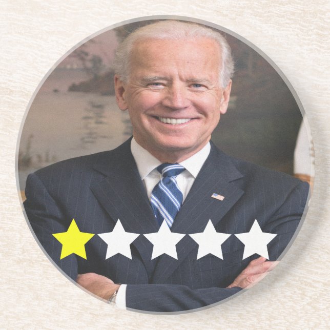 Dessous De Verre En Grès Président Joe Biden Approbation (Devant)