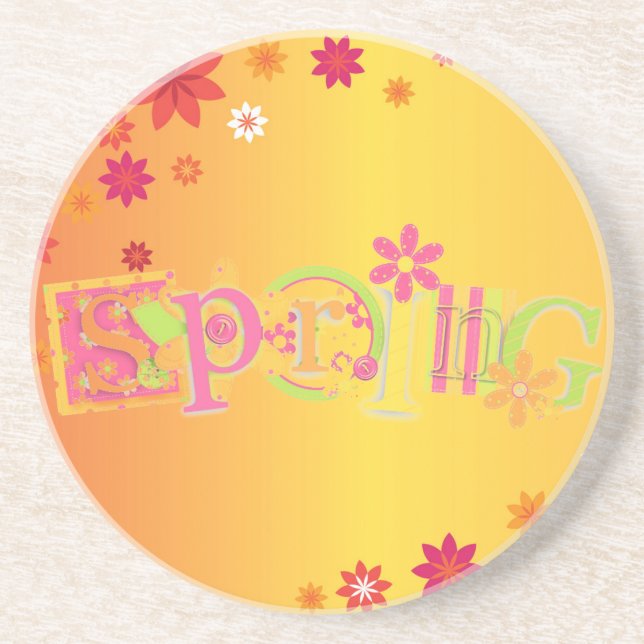 Dessous De Verre En Grès Printemps (Devant)