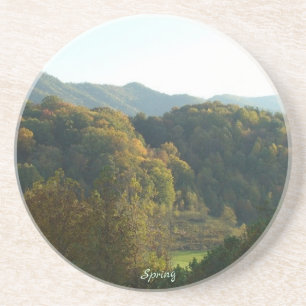 Dessous De Verre En Grès Printemps dans les montagnes Blue Ridge
