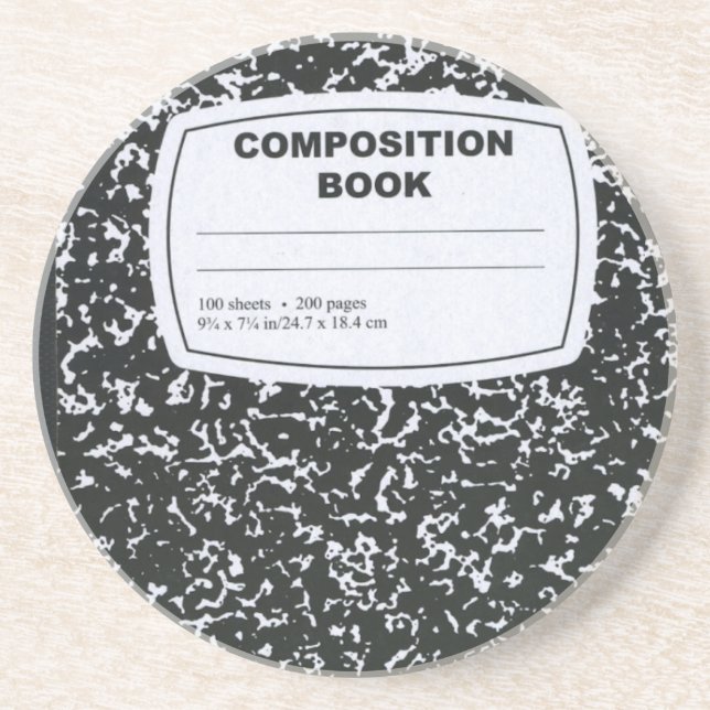 Dessous De Verre En Grès Professeur de livre de composition (Devant)