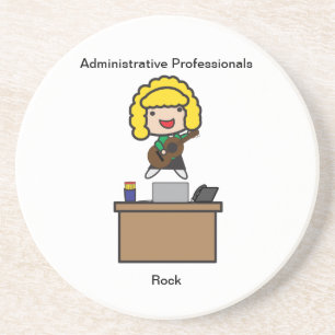 Dessous De Verre En Grès Professionnels de l'administration Rock (Blonde)