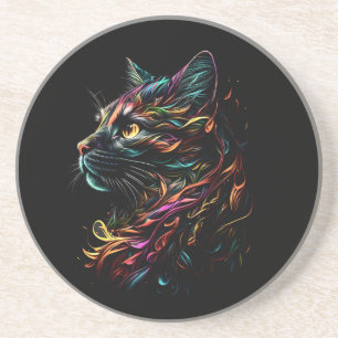 Dessous De Verre En Grès Profil Feline