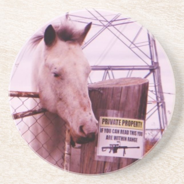 Dessous De Verre En Grès Propriété privée lavender Horse (Devant)