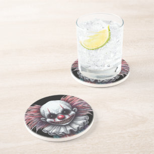 Dessous De Verre En Grès Psycho Clown