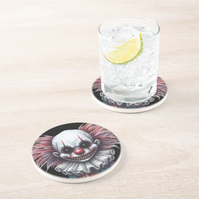 Dessous De Verre En Grès Psycho Clown (Côté)