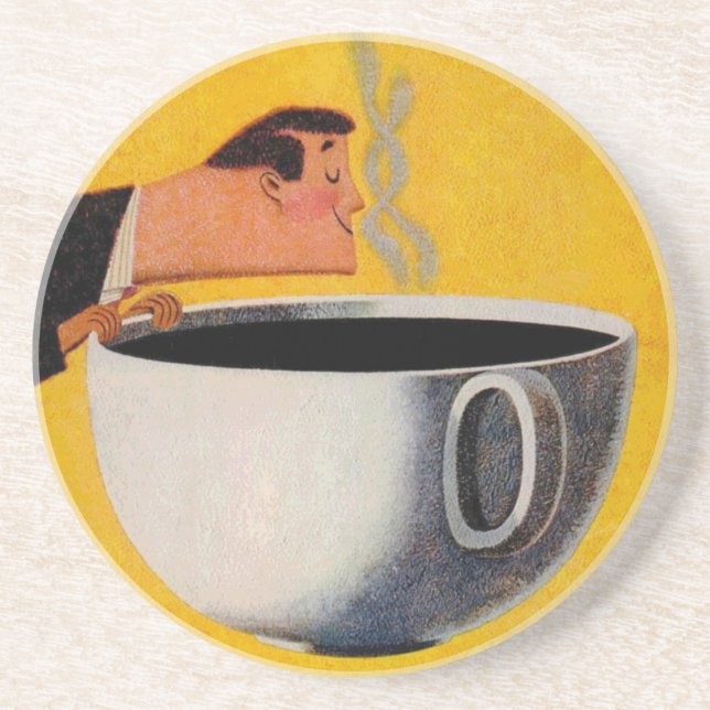 Dessous De Verre En Grès Publicité vintage sur le café (Devant)