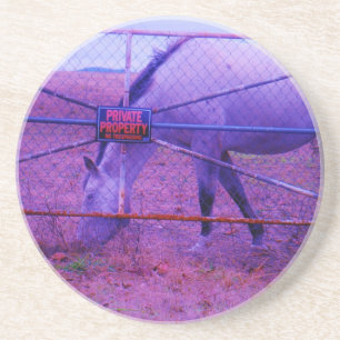 Dessous De Verre En Grès Purple Propriété Privée Horse