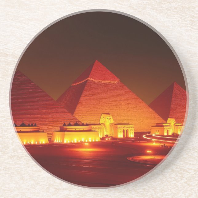 Dessous De Verre En Grès Pyramides Antiques (Devant)