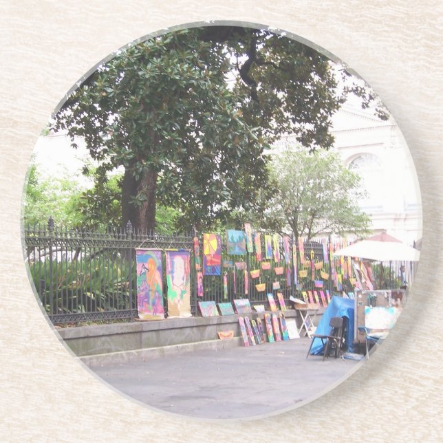 Dessous De Verre En Grès Quartier français de la Nouvelle-Orléans (Devant)