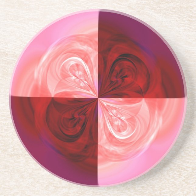 Dessous De Verre En Grès Quartier rose (Devant)