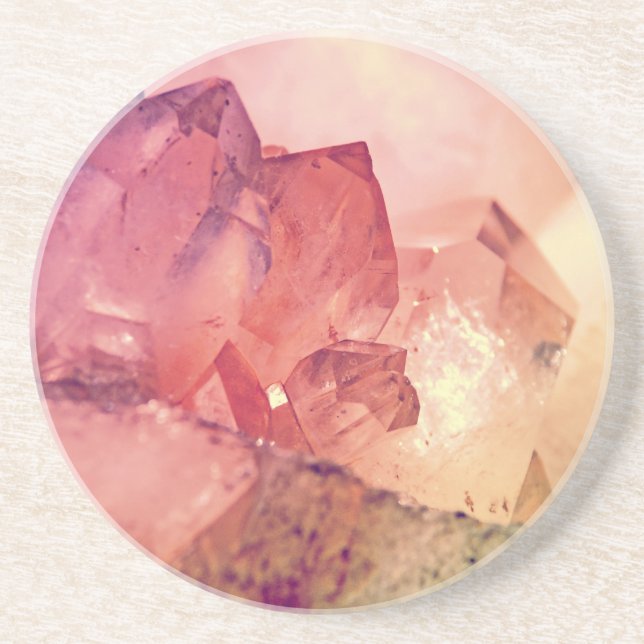 Dessous De Verre En Grès quartz rose (Devant)