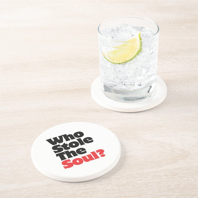 Dessous De Verre En Grès Qui A Volé L'Âme ? (Côté)