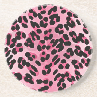 Dessous De Verre En Grès RAB Rockabilly Pink Cheetah Imprimer