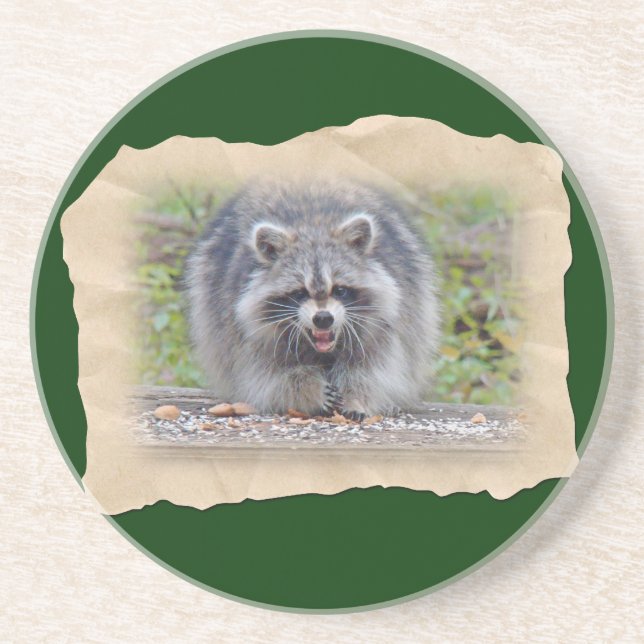 Dessous De Verre En Grès Raccoon - Ma semence d'oiseau ! (Devant)