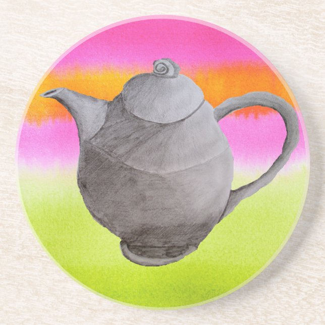 Dessous De Verre En Grès Rainbow Teapot partie thé (Devant)