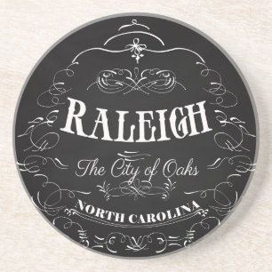 Dessous De Verre En Grès Raleigh, la Caroline du Nord - la ville des chênes