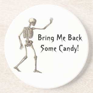 Dessous De Verre En Grès Ramenez-moi Candy Skeleton Halloween Dessous de ve