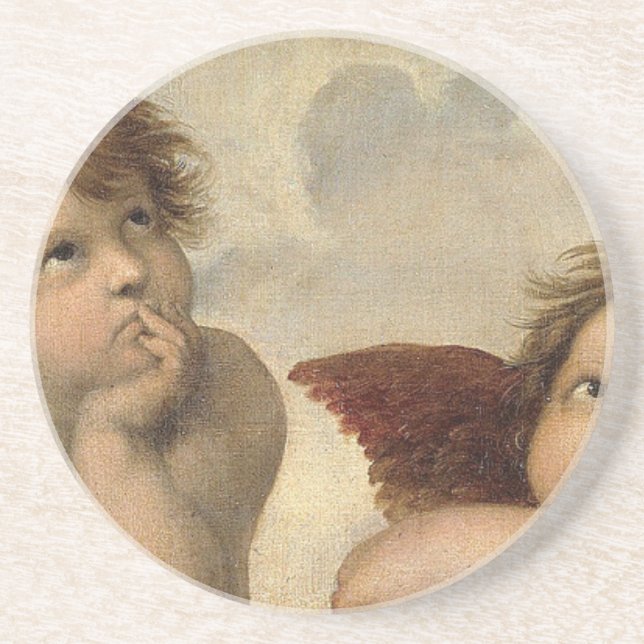 Dessous De Verre En Grès Raphael Cherubs Angels (Devant)