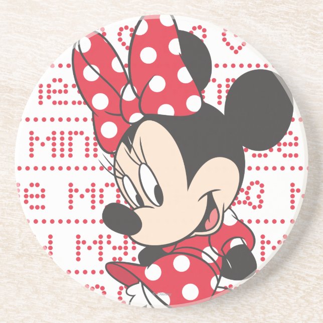 Dessous De Verre En Grès Red Minnie | Cute (Devant)