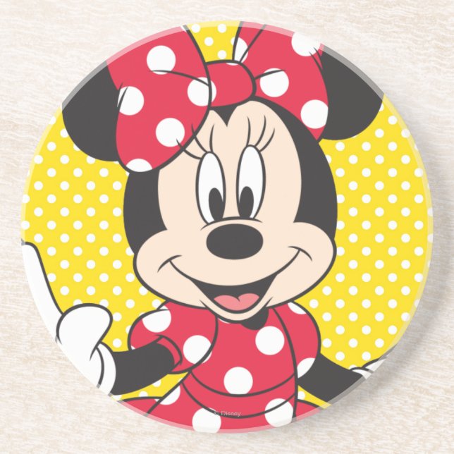 Dessous De Verre En Grès Red Minnie | Cute Closeup (Devant)