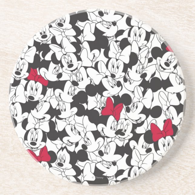 Dessous De Verre En Grès Red Minnie | Motif rouge (Devant)