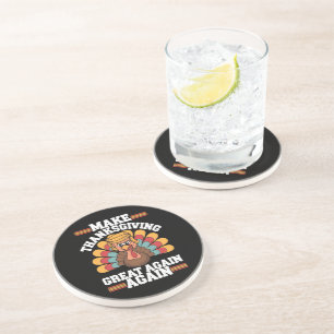 Dessous De Verre En Grès Refaire Thanksgiving Great Again Trump Dinde 2024