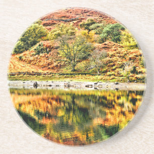 DESSOUS DE VERRE EN GRÈS RÉFLEXIONS DU LAC