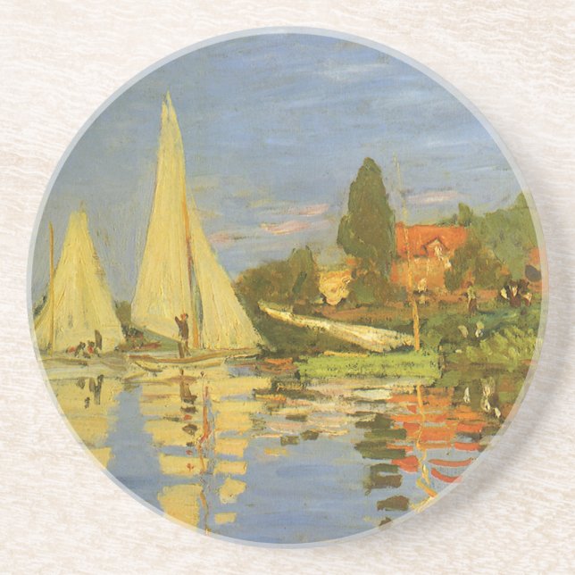 Dessous De Verre En Grès Régate à Argenteuil par Claude Monet (Devant)