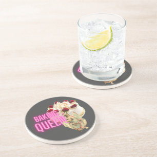 Dessous De Verre En Grès Reine de cuisson vintage