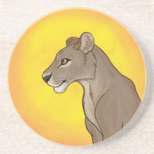 Dessous De Verre En Grès Reine Lioness