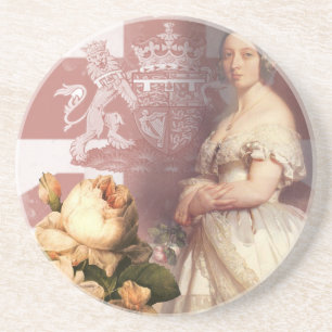 Dessous De Verre En Grès Reine vintage Victoria