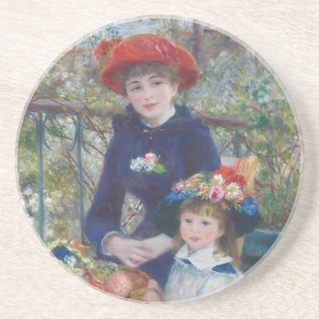 Dessous De Verre En Grès Renoir Deux Soeurs Terrasse Français Impressionnis (Devant)